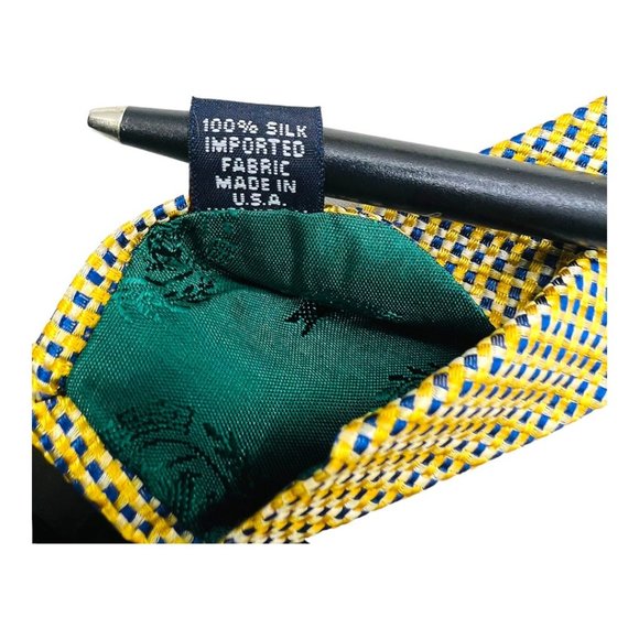 Tommy Hilfiger 1 Pair Vintage Men’s Silk Ties USA Made Imported Fabric Multicolo - Picture 12 of 13